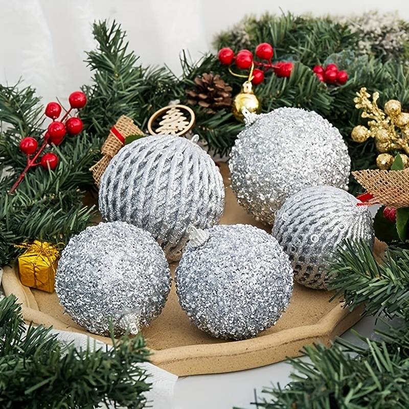 Christmas Ball Ornaments Glitter Sequin Foam Ball - Temu